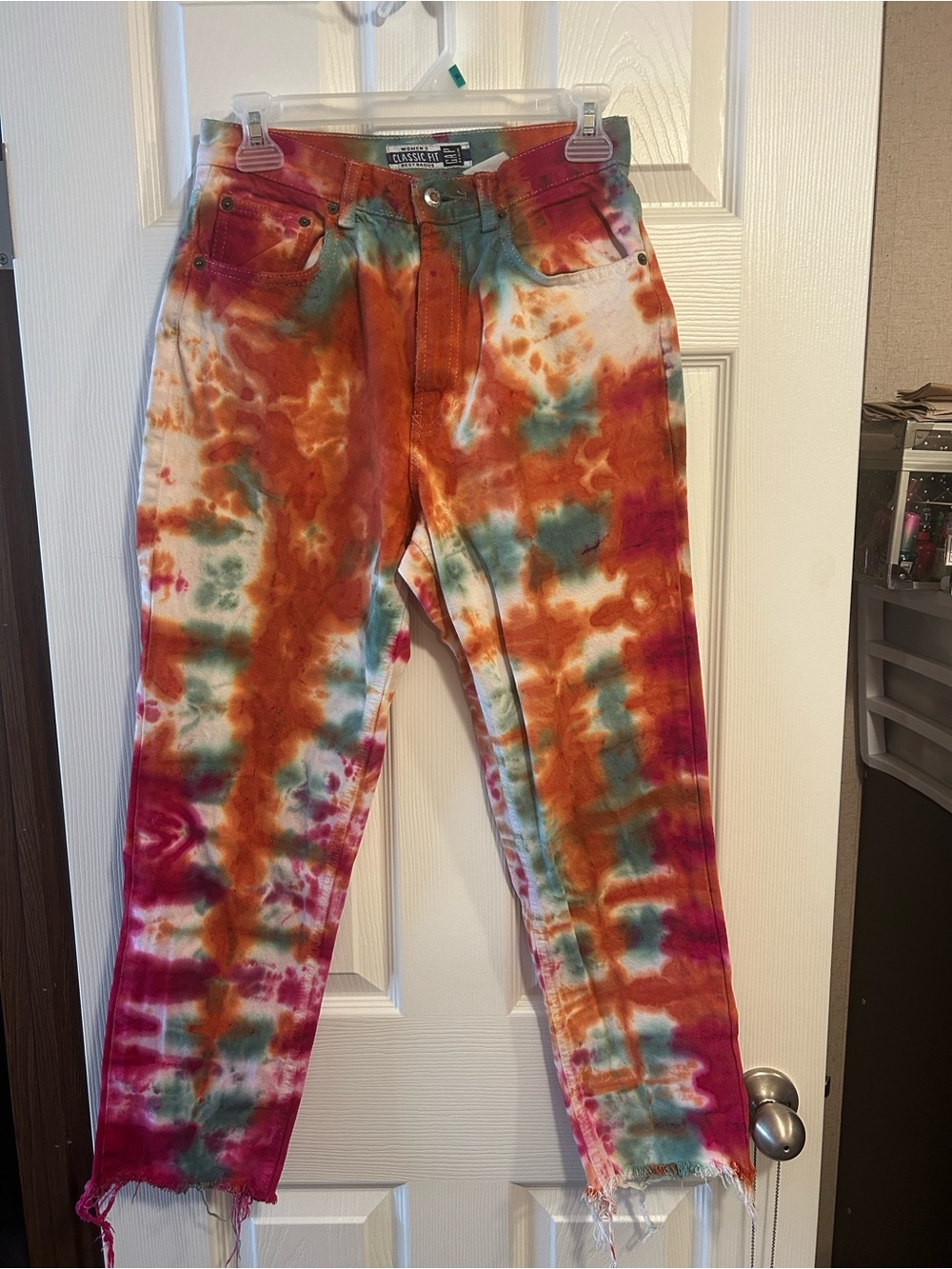 Gap Denim Women’s 90’s Classic Fit Multicolored Tie Dye Jeans Size M